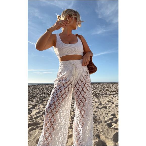Beach Riot Foster Pant in White Size Large - Picture 5 of 5